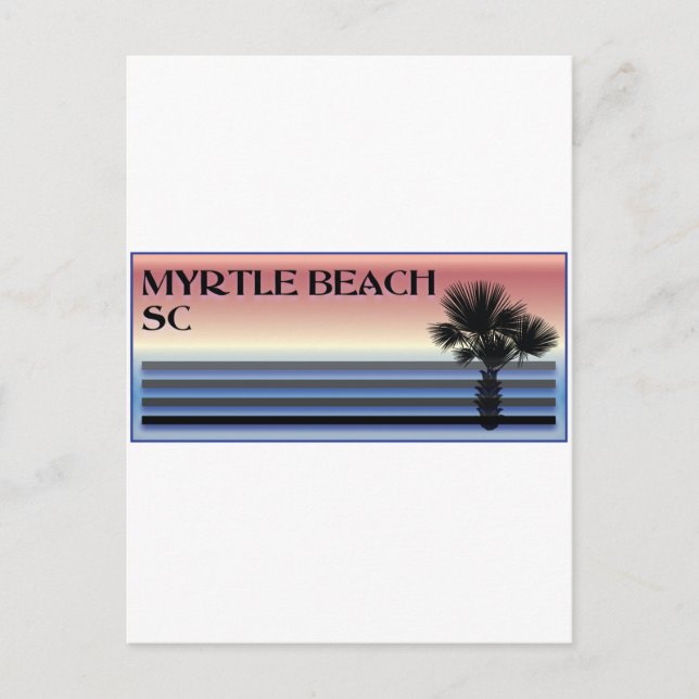 Carte Postale Myrtle Beach SC Palm Tree (Devant)