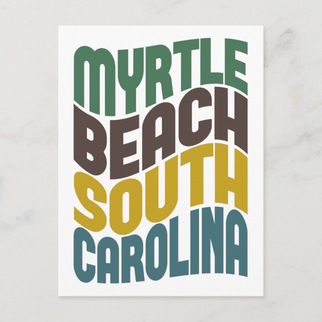 Carte Postale Myrtle Beach South Carolina Retro Wave (Devant)