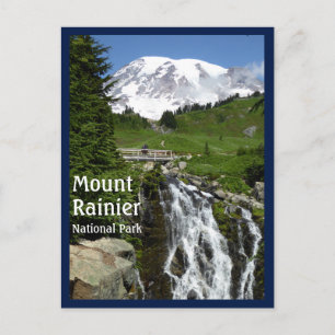 Carte Postale Myrtle Falls (Mount Rainier N.P.) with text