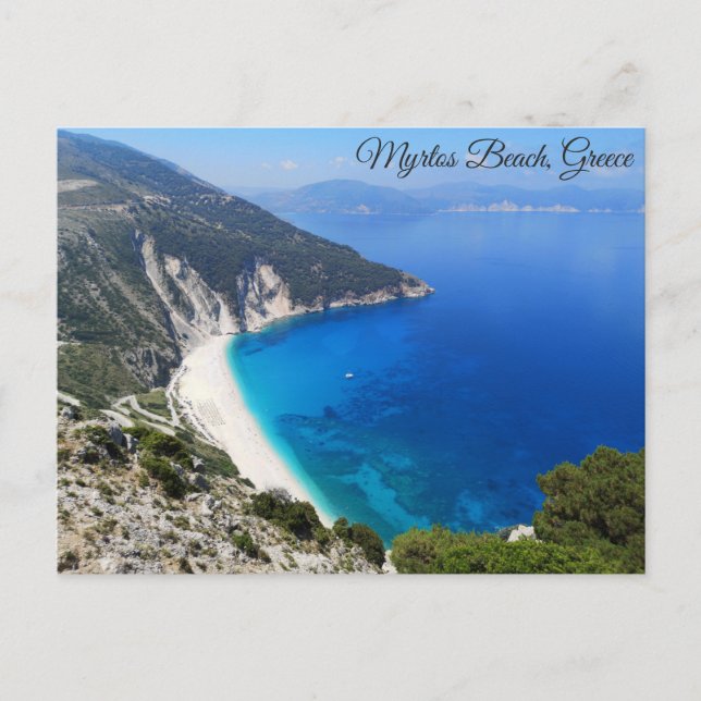 Carte Postale Myrtos Beach Kefalonia Grèce (Devant)