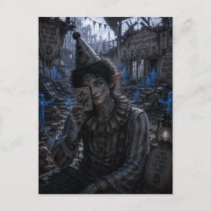 Carte Postale Mystère / Clown de cirque / Jardin d'enfants