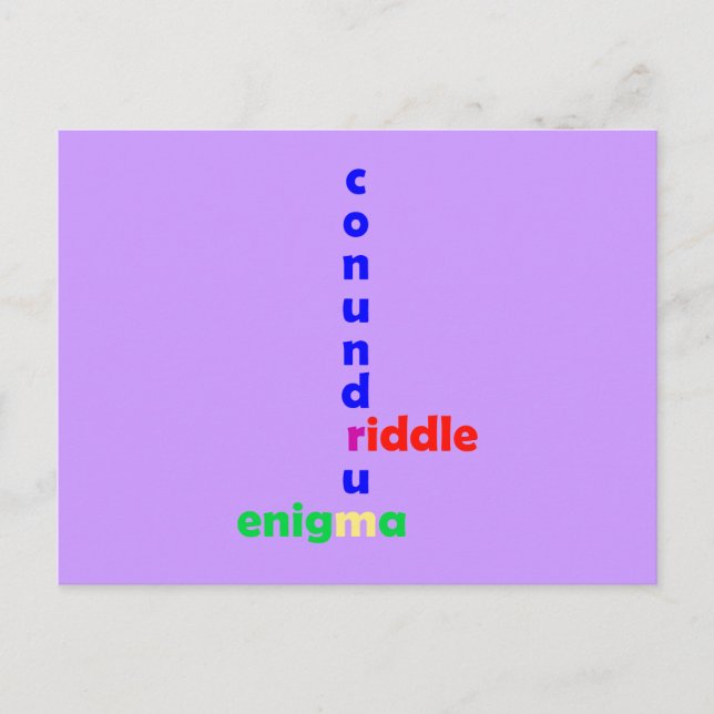 Carte Postale Mysterium Rätsel riddle énigme (Devant)