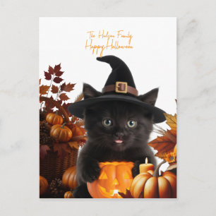 Carte Postale Mystic Cat's halloween Family