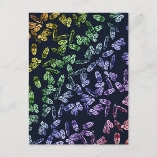 Carte Postale Mystic Magick Rainbow Crystals Witchcan Art