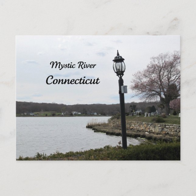 Carte Postale Mystic River, Connecticut (Devant)