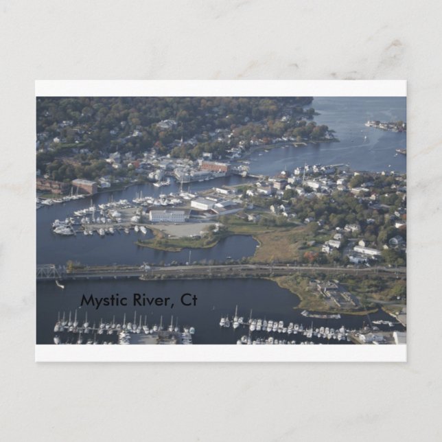 Carte Postale Mystic River, Ct (Devant)