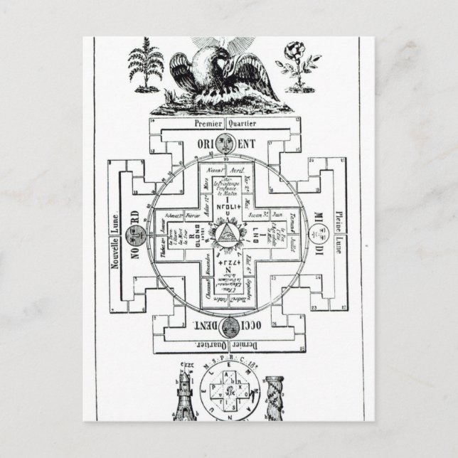 Carte Postale Mystical diagram of Solomon's (Devant)