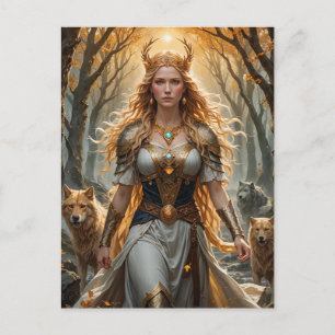 Carte Postale Mystical Freyja Norse Goddess - Nors