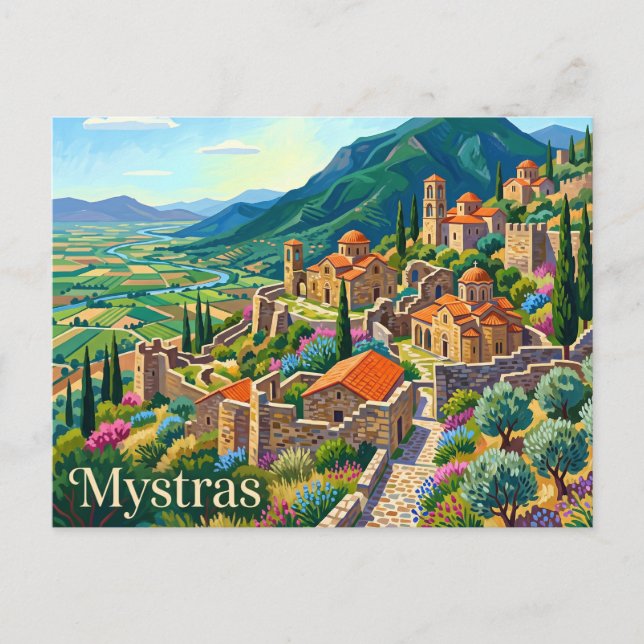 Carte Postale Mystra Grèce (Devant)