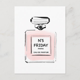 Carte Postale N5 Vendredi Paris Bouteille Parfum