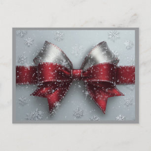 Carte postale N°1 de RUBAN DE FÊTE ROUGE ET ARGENT