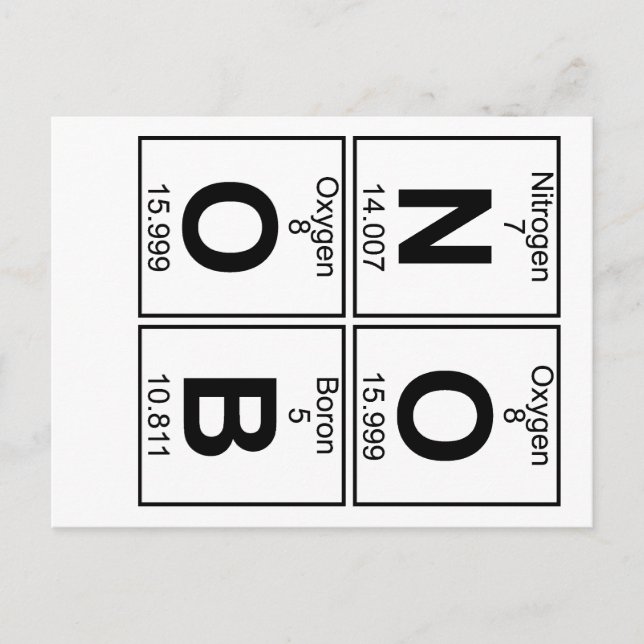 Carte Postale N-O-O-B (no) - Complet (Devant)