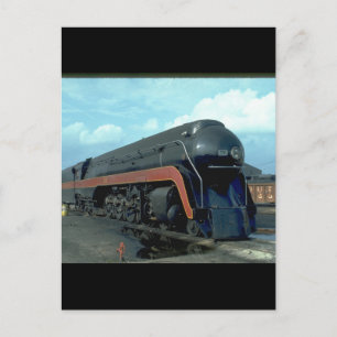 Carte Postale N&W 4-8-4 #611. (train ; ciel ; nuages ; piste ; p