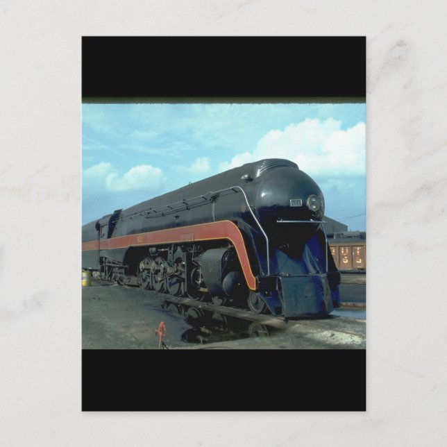 Carte Postale N&W 4-8-4 #611. (train ; ciel ; nuages ; piste ; p (Devant)