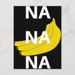 Carte Postale Na Na Na Banana Illustration Texte