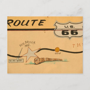 Carte Postale NA, USA, Arizona, Holbrook Route 66 road mural