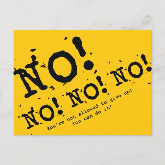 Carte Postale N'abandonne jamais (Devant)