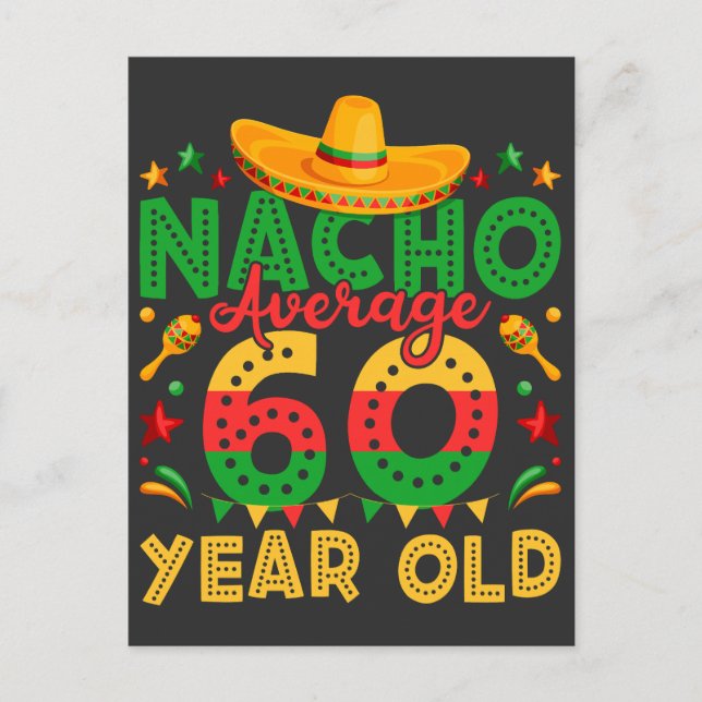 Carte Postale Nacho Average 60 Year Old Cinco de Mayo (Devant)