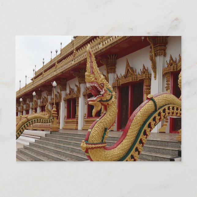 Carte Postale Naga at 9 Story Stupa, Khon Kaen (Devant)