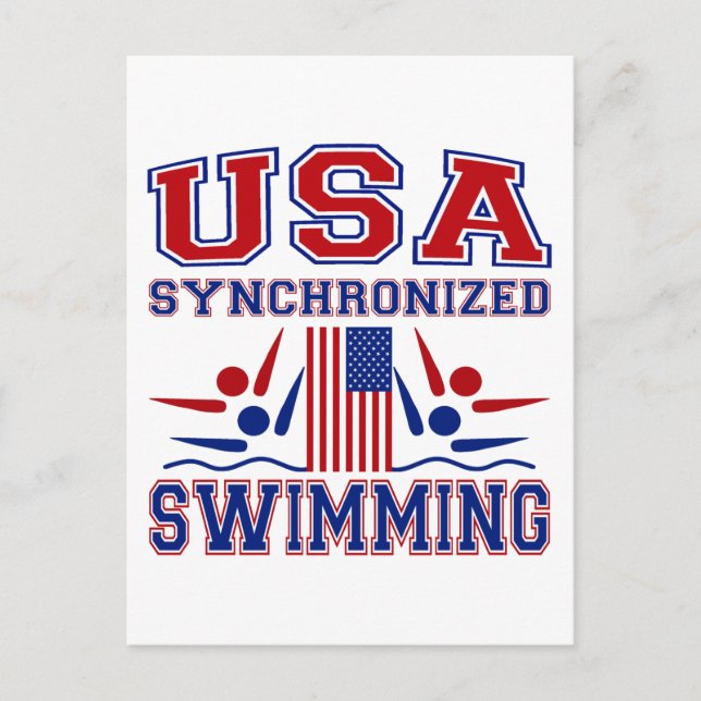 Carte Postale Nage synchronisée USA (Devant)