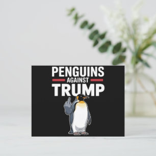 Carte Postale Nageoires de pingouin levées résistent aux pingoui