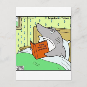 Carte Postale Nager avec les chemises drôles des avocats Cadeaux