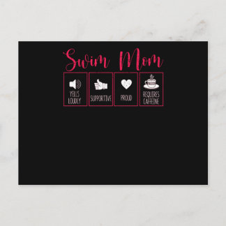 Carte Postale Nager maman Contenu amusant nager maman nager nage