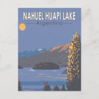 Nahuel Huapi Lake Argentina Travel Art Vintage