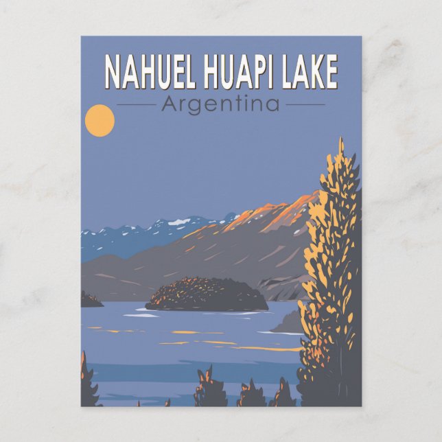 Carte Postale Nahuel Huapi Lake Argentina Travel Art Vintage (Devant)