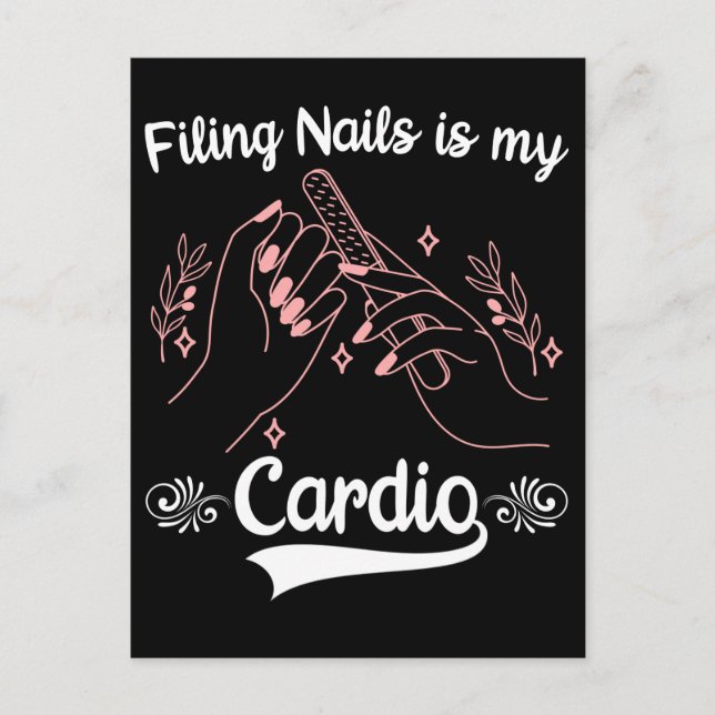 Carte Postale Nail Tech Sport Cosmétiques Clou Filtrage Manicuri (Devant)