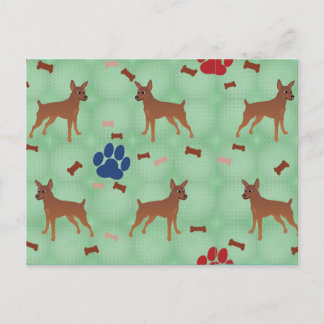 Carte Postale Nain Cartésien Pinscher