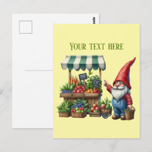 Carte Postale Nain de marché de fermiers cool personnalisable