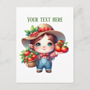 Carte Postale Nain tomate mignon personnalisable