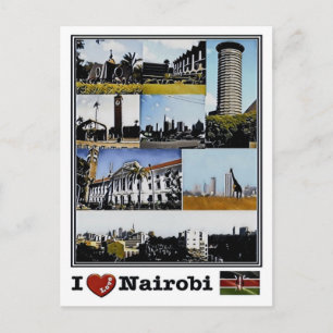 Carte Postale Nairobi - J'aime Mosaic - Skyline - Panorama