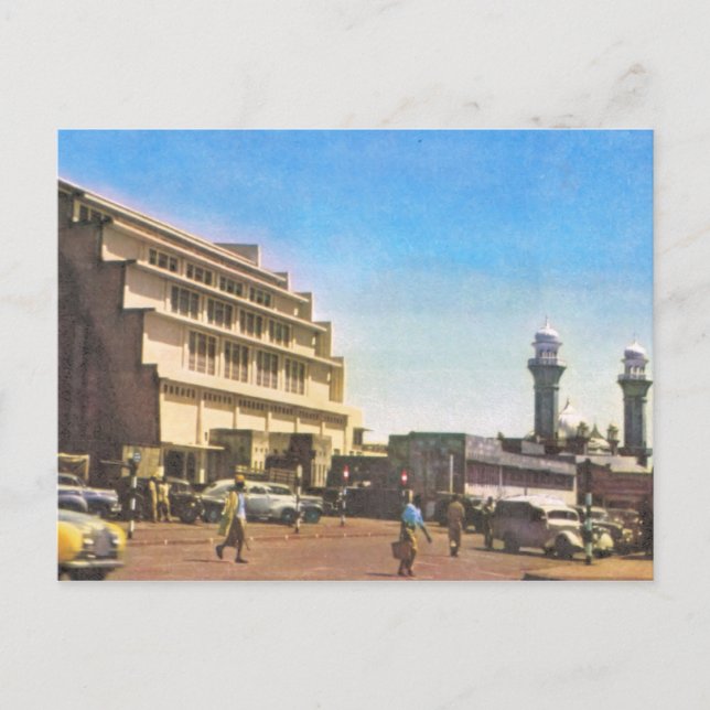 Carte Postale Nairobi, Kenya, Marché couvert et mosquée (Devant)
