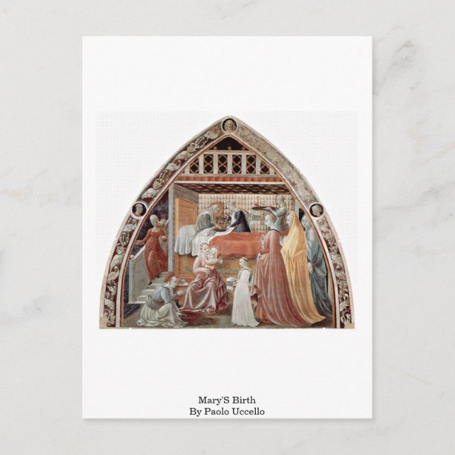 Carte Postale Naissance De Marie Par Paolo Uccello (Devant)