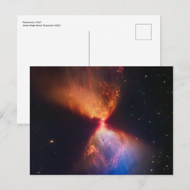 Carte Postale Naissance de Star, James Webb Space Telescope 2022 (Devant / Derrière)