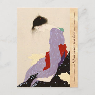 Carte Postale Nakajima Kiyoshi Love Letter japonaise femme art