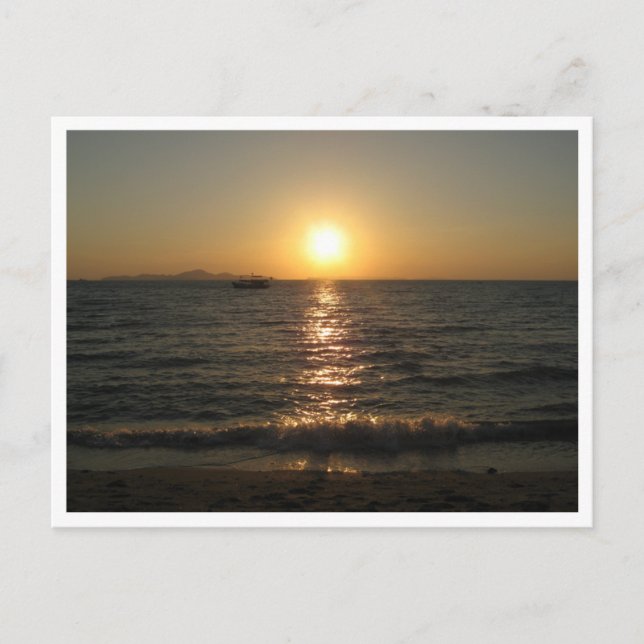 Carte Postale Naklua Beach Sunset .. Pattaya, Chonburi, Thaïland (Devant)