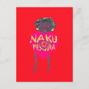 Carte Postale Nakupenda Love Art - Swahili Heart Design