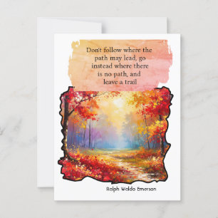 Carte Postale "N'allez pas là où le chemin peut vous mener