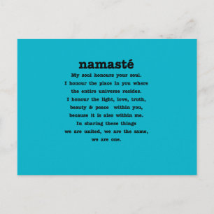 Carte Postale Namaste, collection