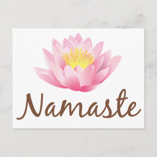 Carte Postale Namaste Lotus Flower Yoga