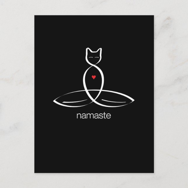 Carte Postale Namaste - Texte de style régulier. (Devant)