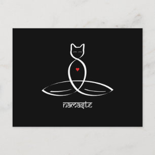 Carte Postale Namaste - Texte de style sanskrit.