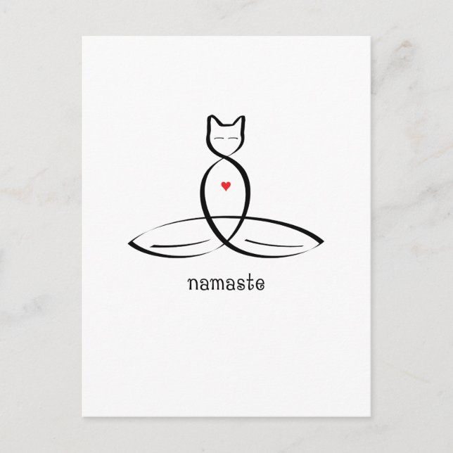 Carte Postale Namaste - Texte de style soigné. (Devant)