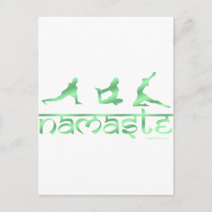 Carte Postale Namaste yoga pose vert