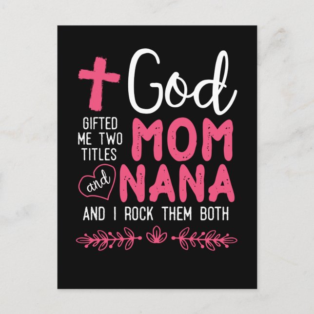 Carte Postale Nana religieuse et grand-mère chrétienne maman (Devant)