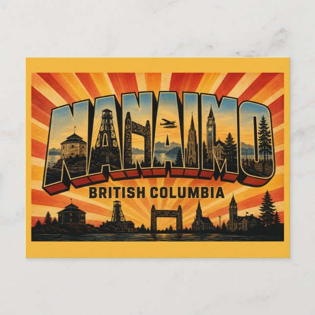Carte Postale Nanaimo BC Harbour City (Devant)