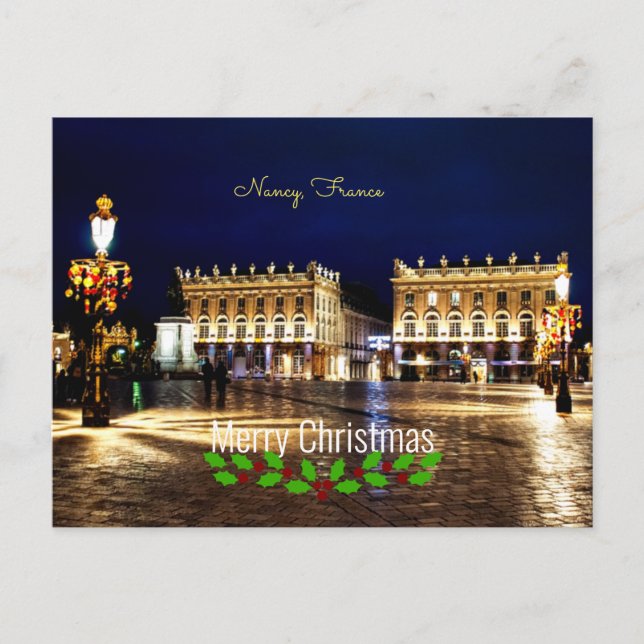 Carte Postale Nancy, France, Joyeux Noël ! (Devant)